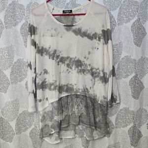 Gray Tie-Dye Women's Top by Fresh fix